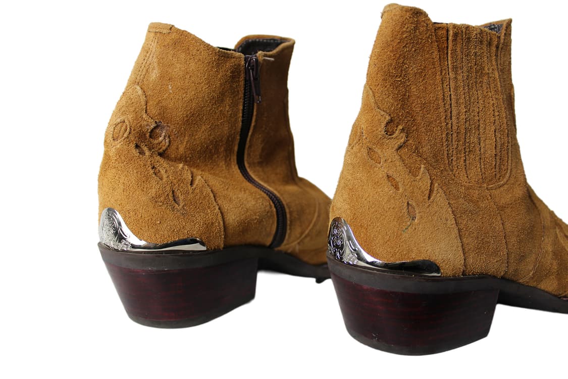 2000s Japan 핸드메이드 스틸 토 스웨이드 웨스턴부츠 상품이미지7