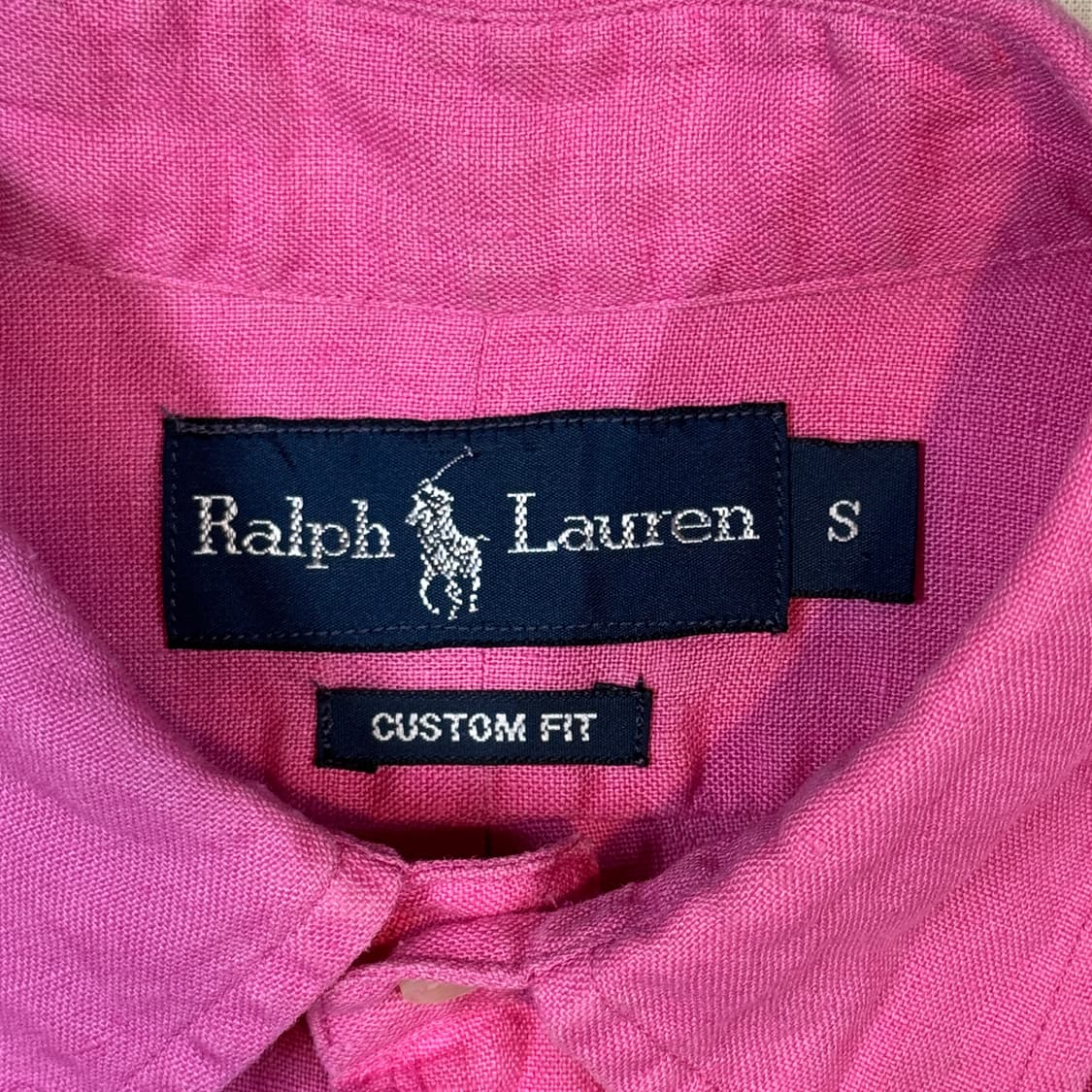 S) 폴로 랄프로렌 핑크 반팔 린넨 셔츠 상품이미지6