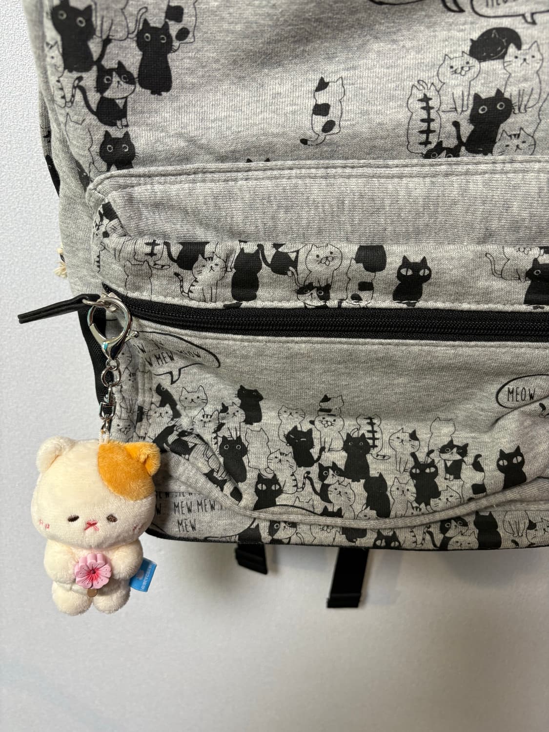 와글와글 검은고양이 그레이 백팩 일본 빈티지 y2k 모리걸 가방 상품이미지2