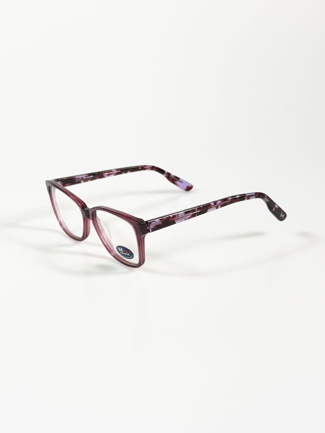 미국제 M AMERICA 버건디 마블 뿔테 스퀘어 빈티지 안경 상품이미지3