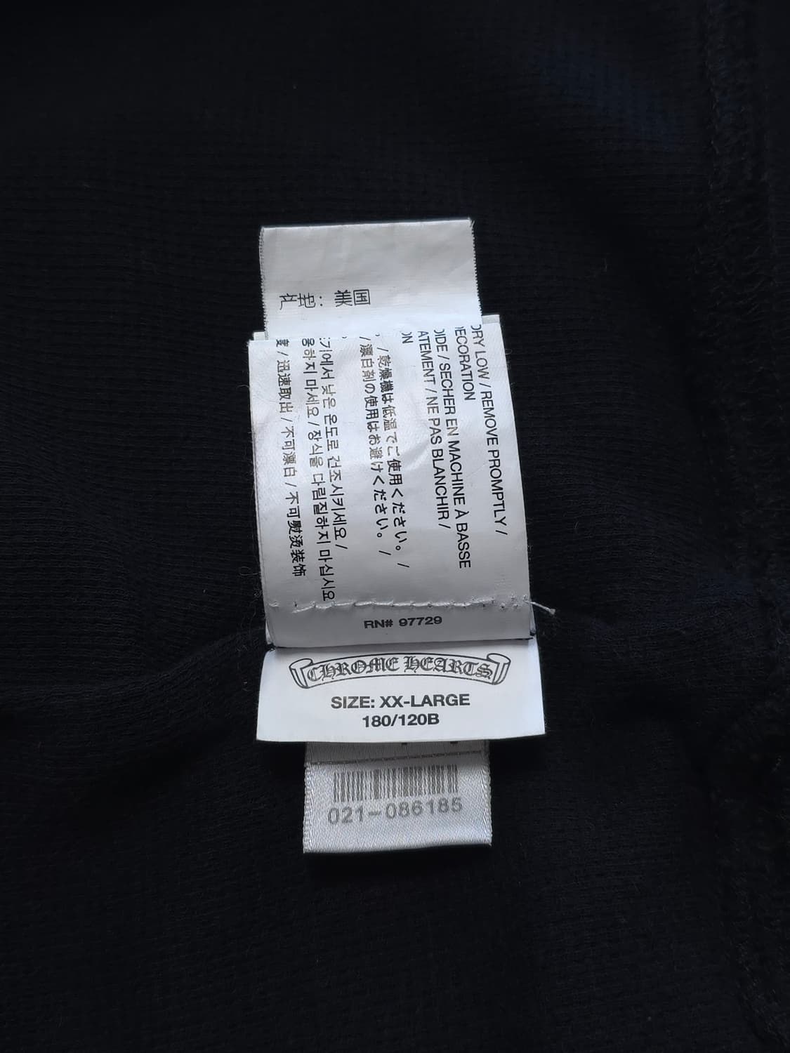 [XXL] 크롬하츠 홀스슈 플로랄 헤비웨이트 후드집업 블랙 상품이미지8