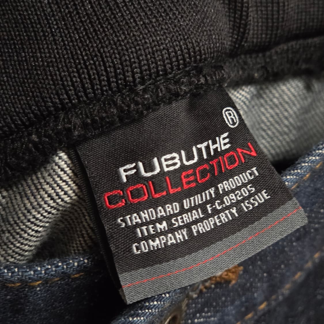 후부 올드스쿨 반밴딩 진청 절개 데님 팬츠 상품이미지8