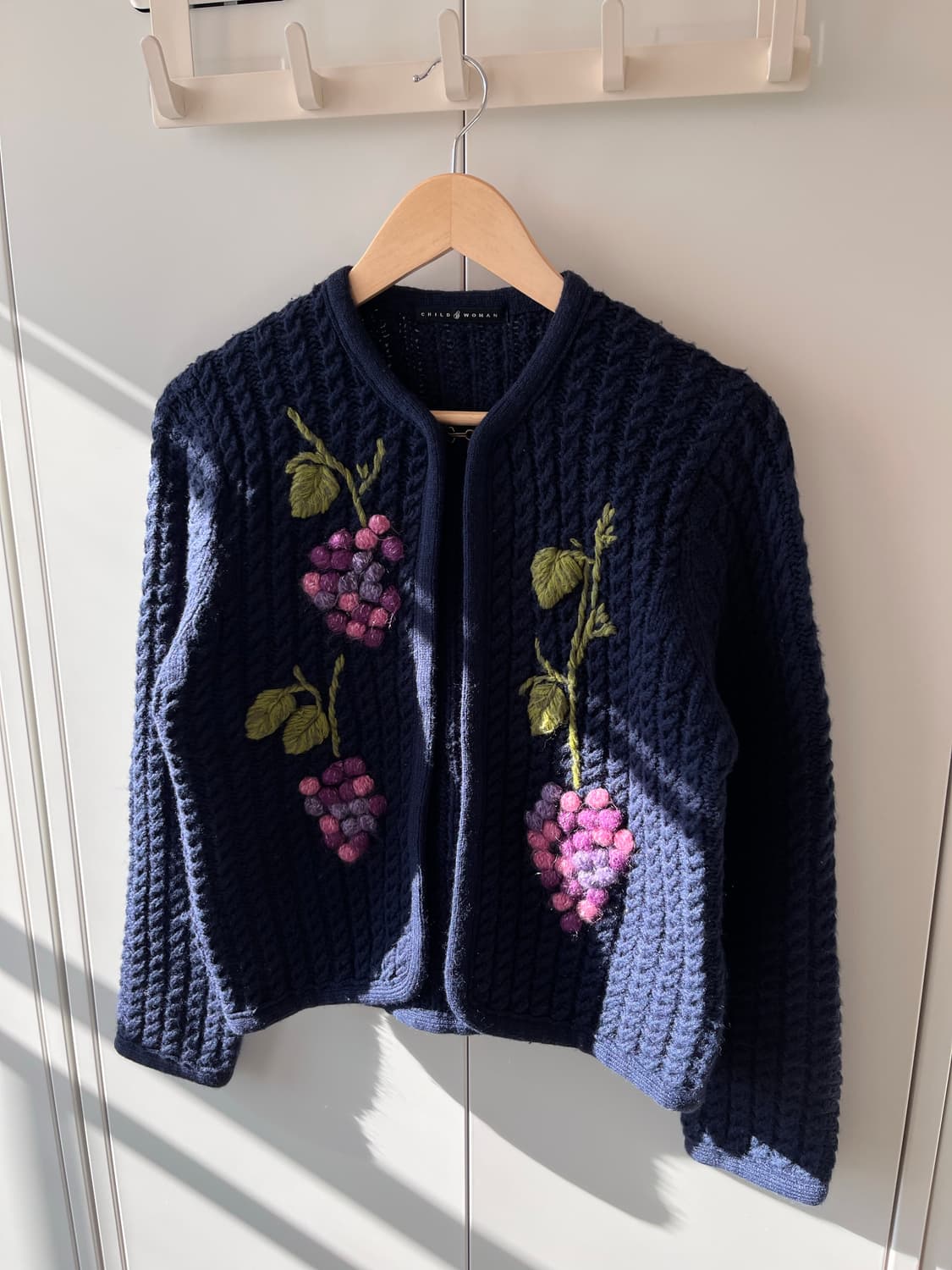 Child woman 포도 꽈배기 울니트 가디건  상품이미지7