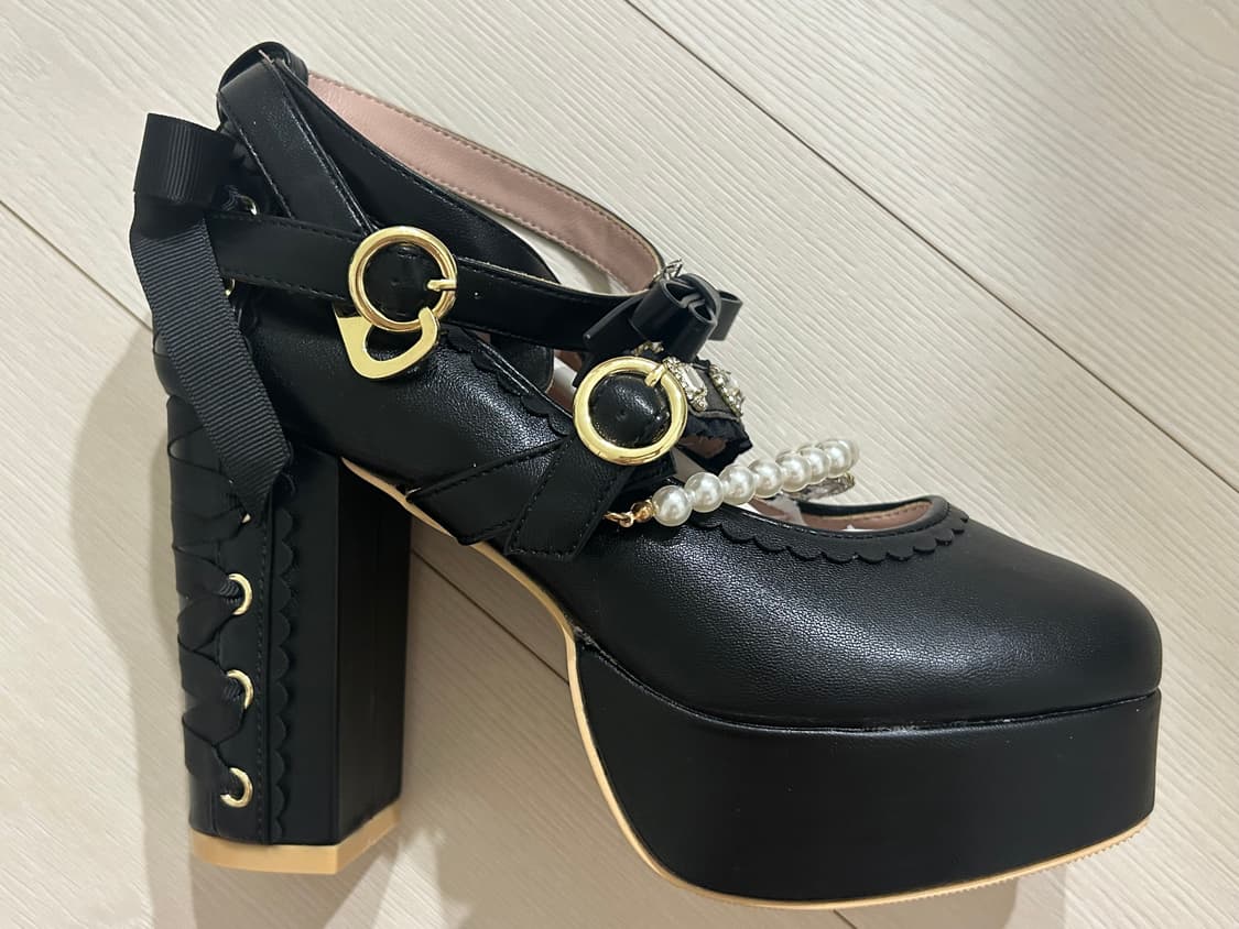 리즈리사 진주 크로스 스트랩 펌프 판매 상품이미지6