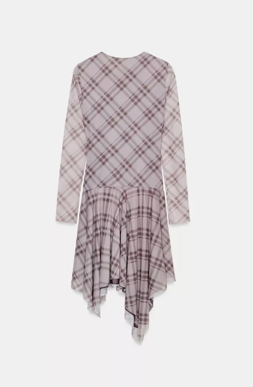 자라 체크 튤 원피스 라일락 상품이미지5