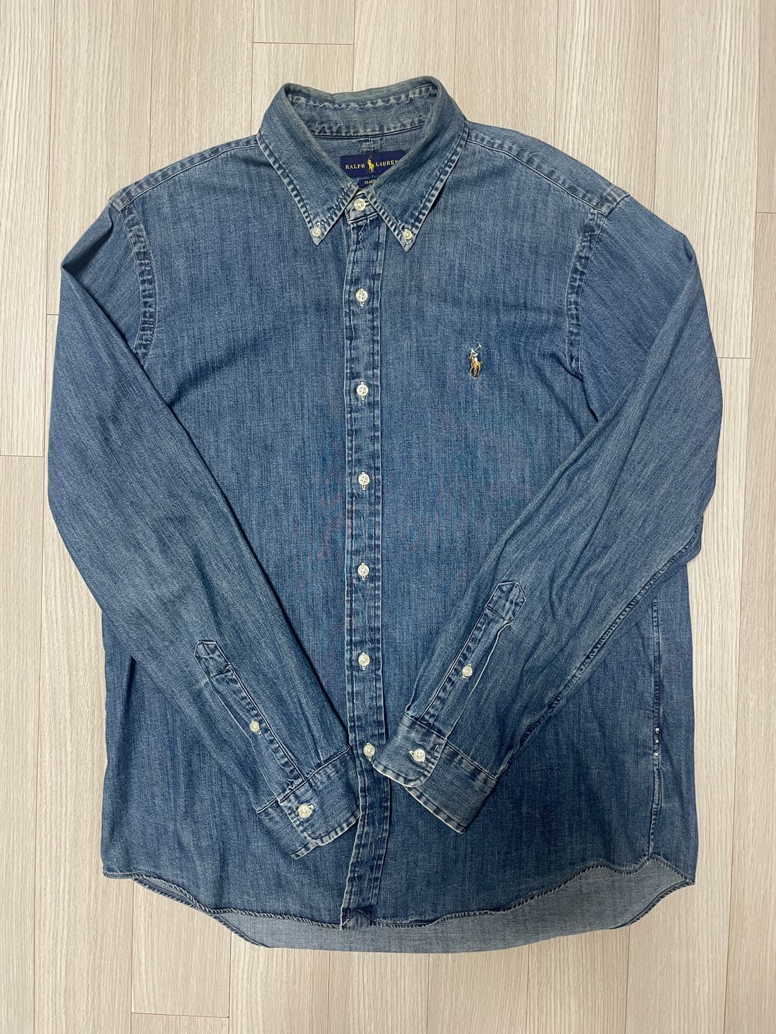 폴로 랄프로렌 데님 셔츠 L사이즈 판매합니다. 상품이미지1