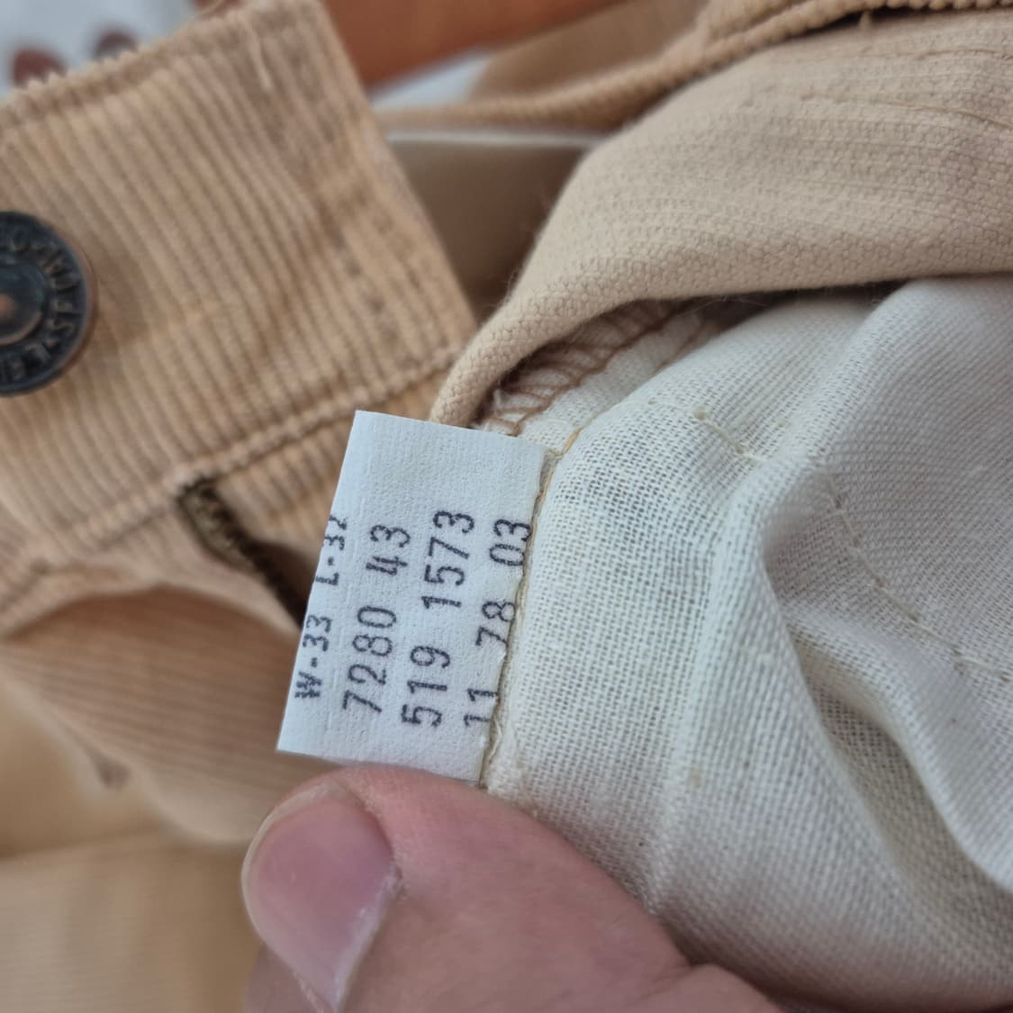 리바이스 70s 세미부츠컷 코듀로이 팬츠 Made in USA 상품이미지7