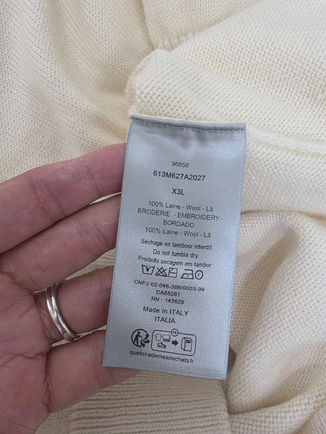 디올 25fw 리본 스웨터 티셔츠 국내매장판 상품이미지5