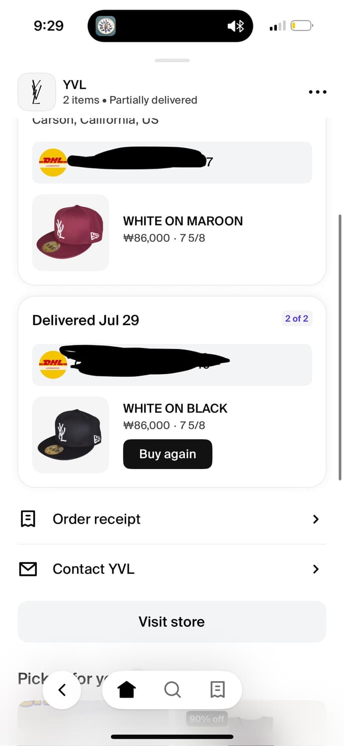 오피움 YVL 모자 white on black 7 5/8 상품이미지2