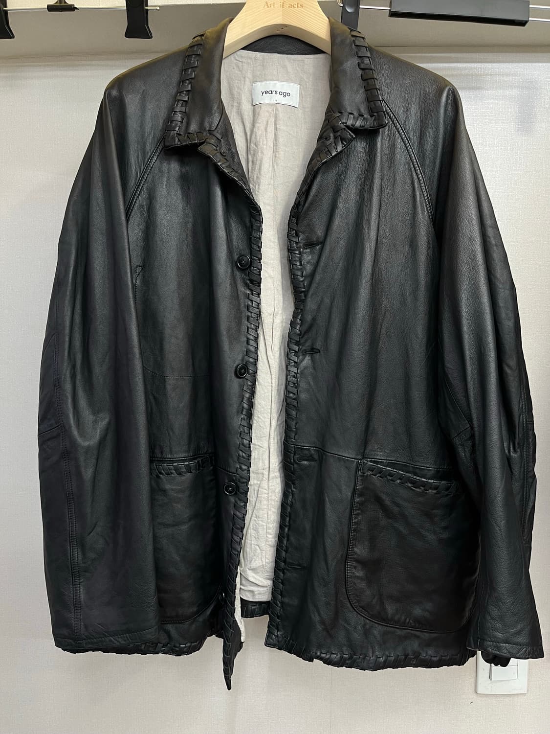 이얼즈어고 휩 스티치 워시드 레더자켓 상품이미지1