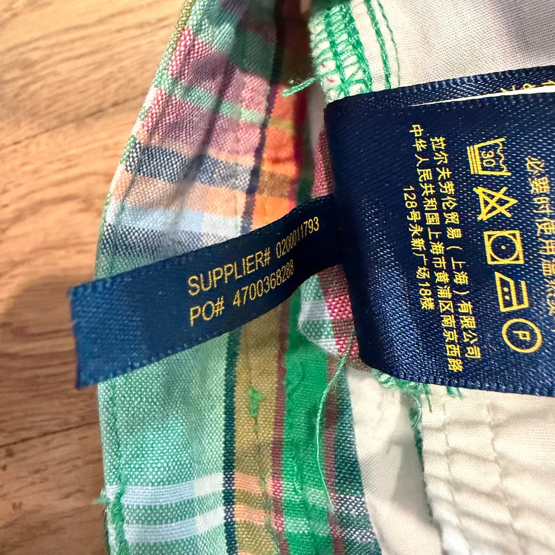 폴로 랄프로렌 마드라스 체크 패턴 하프팬츠 상품이미지4