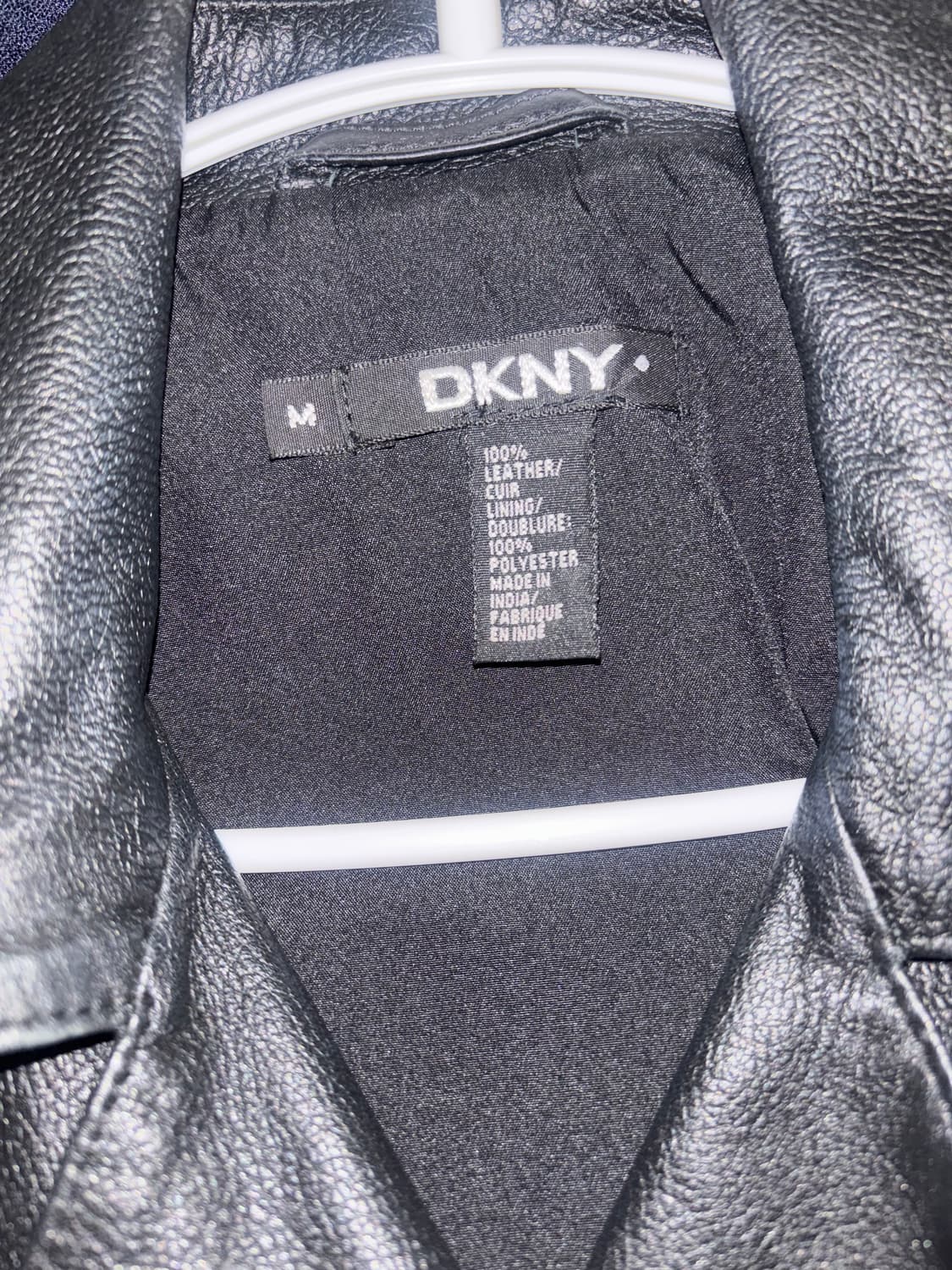 90s DKNY 레더 피코트 상품이미지3