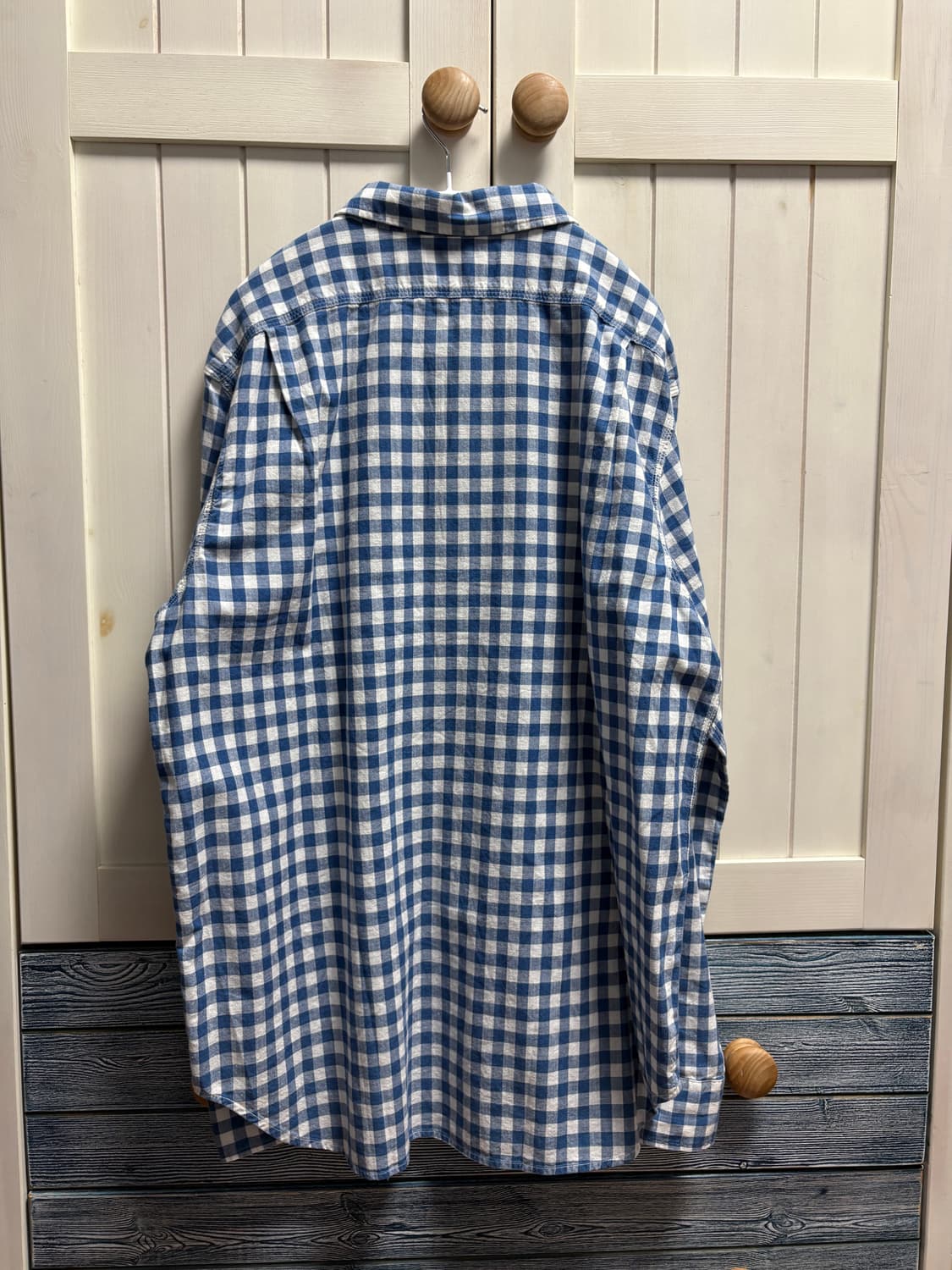 폴로 컨트리 셔츠 깅엄 체크 셔츠 L 라지 사이즈 상품이미지4