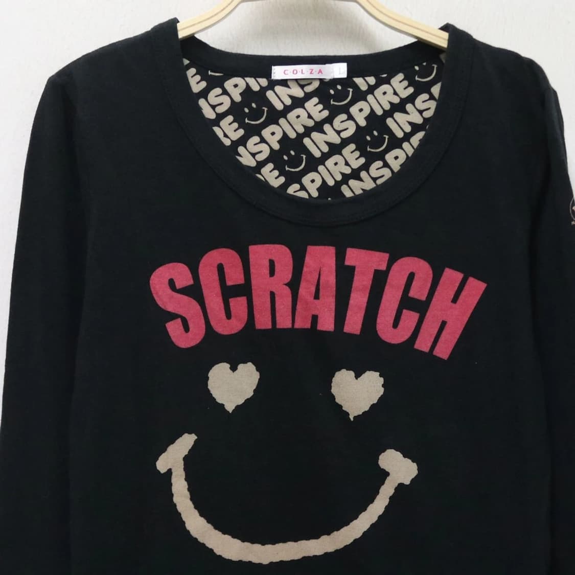 C.O.L.Z.A 스마일 레터링 긴팔 티셔츠 63210 상품이미지3