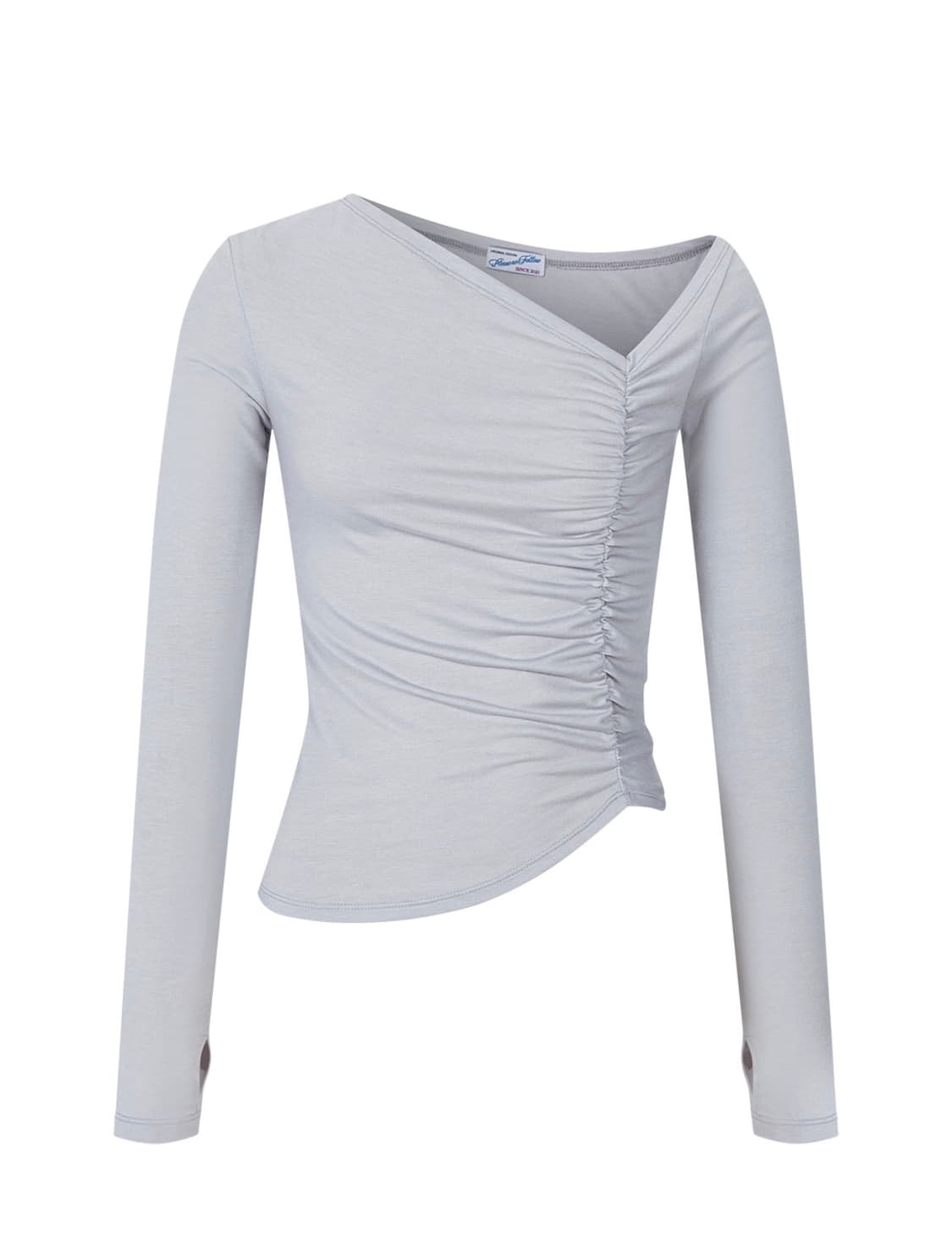  Pleasenofollow Hayden unbal top (gray) 상품이미지1