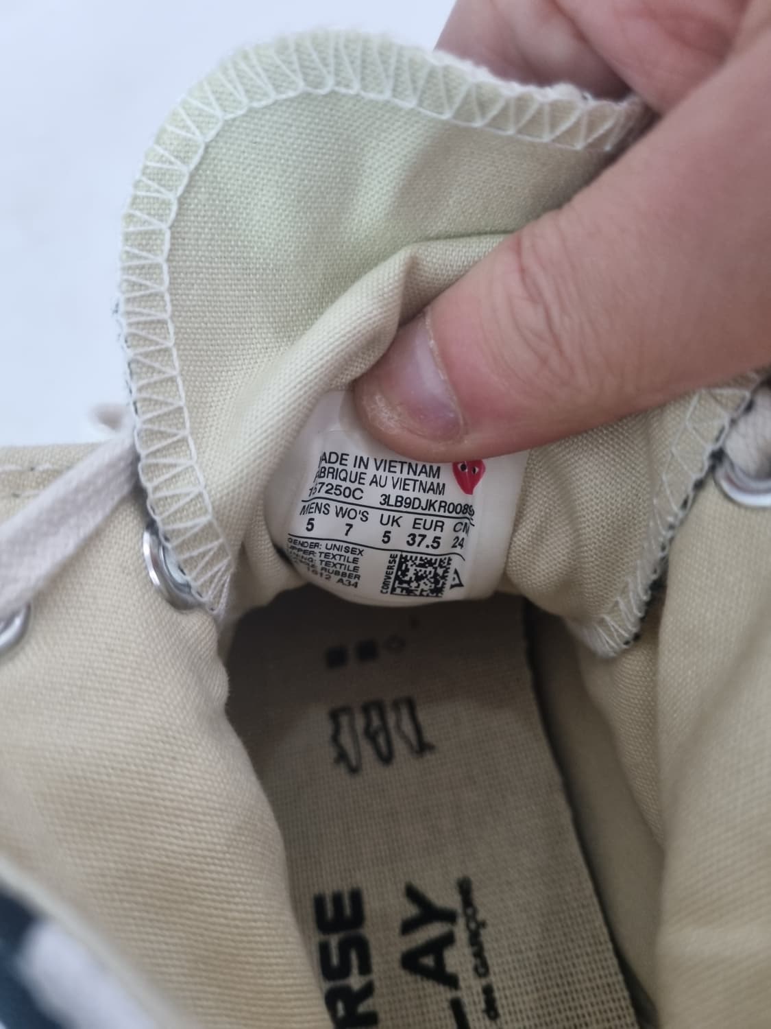 240 꼼데가르송 컨버스 도트 하이 상품이미지6