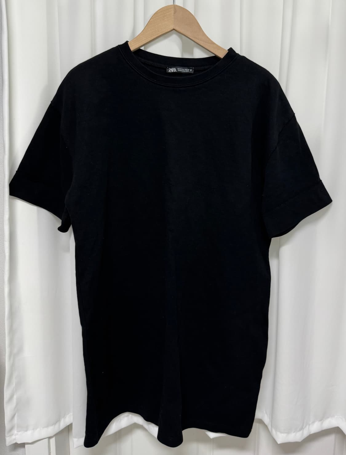 ZARA 자라 블랙 롱 반팔티  상품이미지1