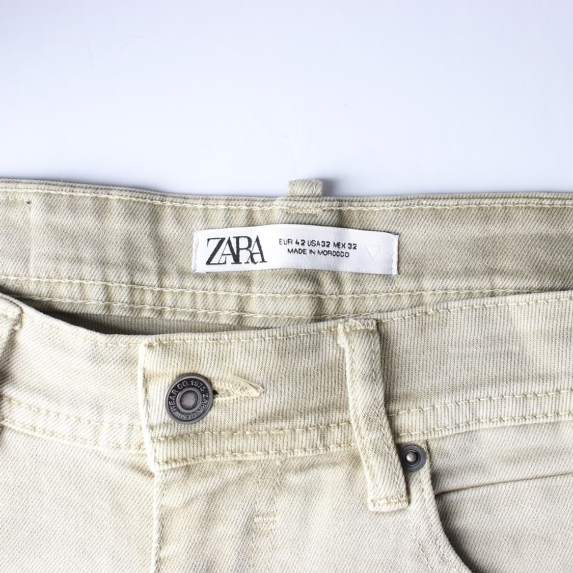 ZARA 베이지 데님 하프 팬츠 32 상품이미지5