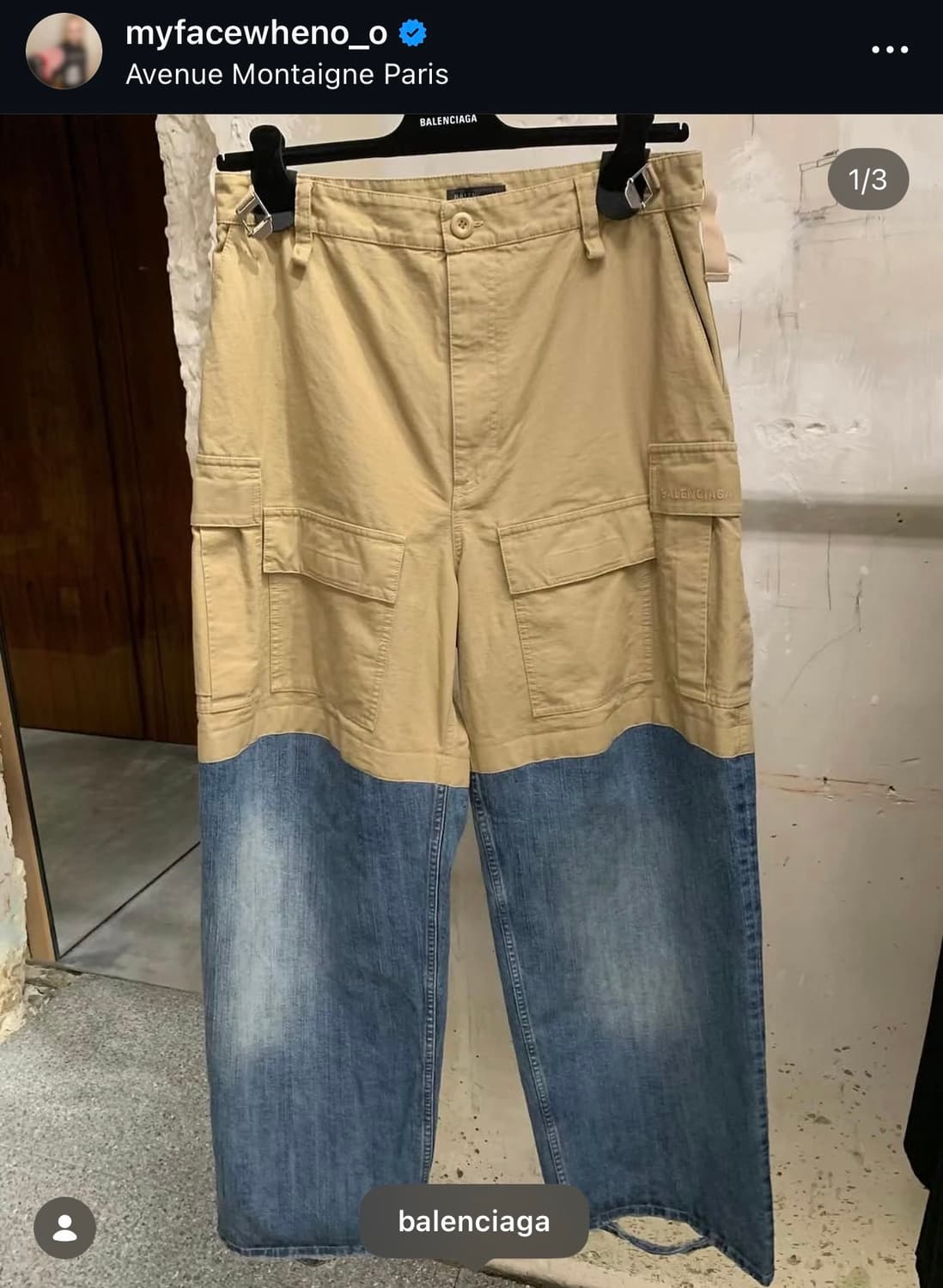 [S] 발렌시아가 24SS 카고 패치드 데님 상품이미지1