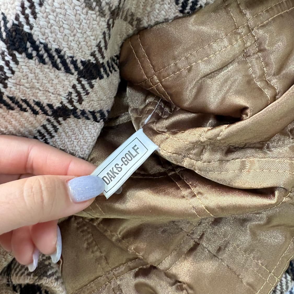 실측 닥스 골프 체크 자켓 0316J 상품이미지4