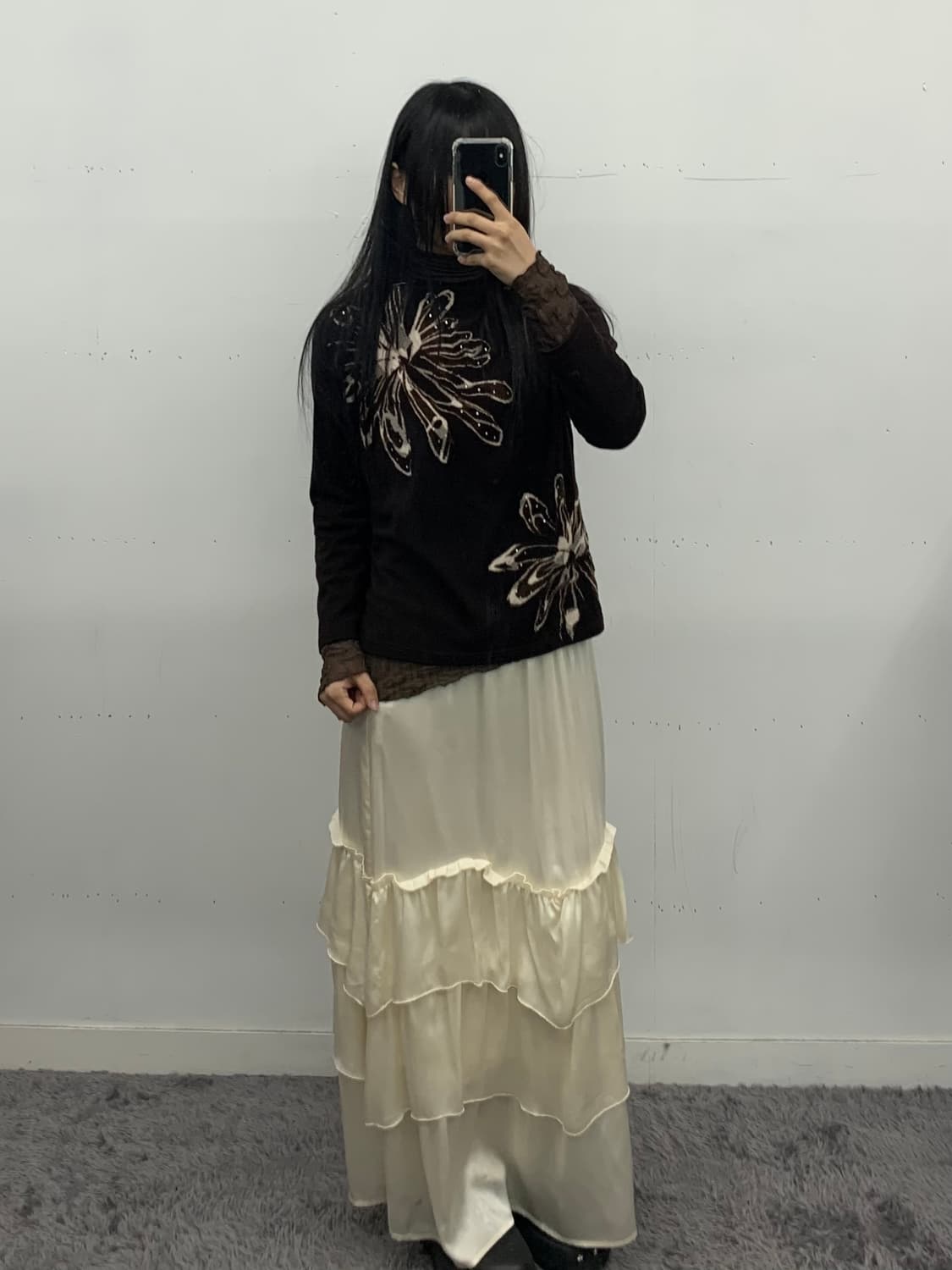 Lunacion 프릴 롱스커트 상품이미지1