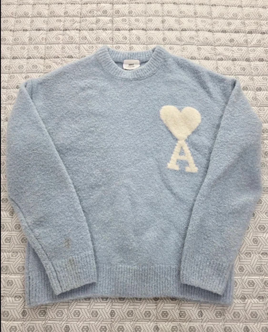 아미 AMI 빅하트 니트 하늘색 ~55반 상품이미지5