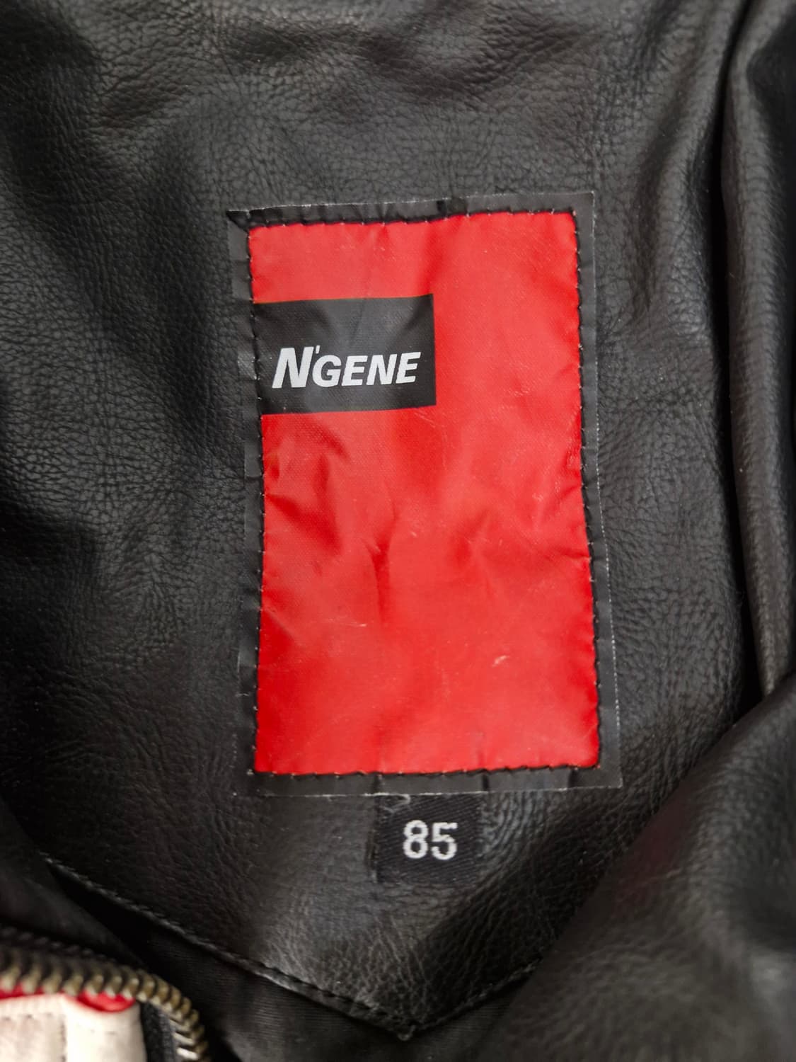 N'GENE 엔진 지퍼 포켓 패치 레더 레이싱 자켓 상품이미지6