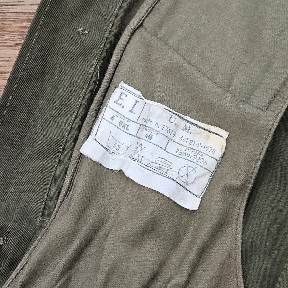 80's 이태리 군복 밀리터리 야상 필드자켓 L 상품이미지7
