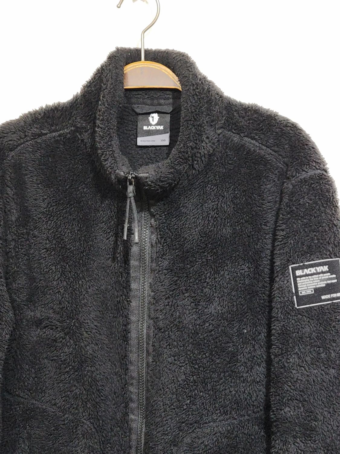 (100) 블랙야크 플리스 점퍼 검정 뽀글이 후리스 자켓  상품이미지2