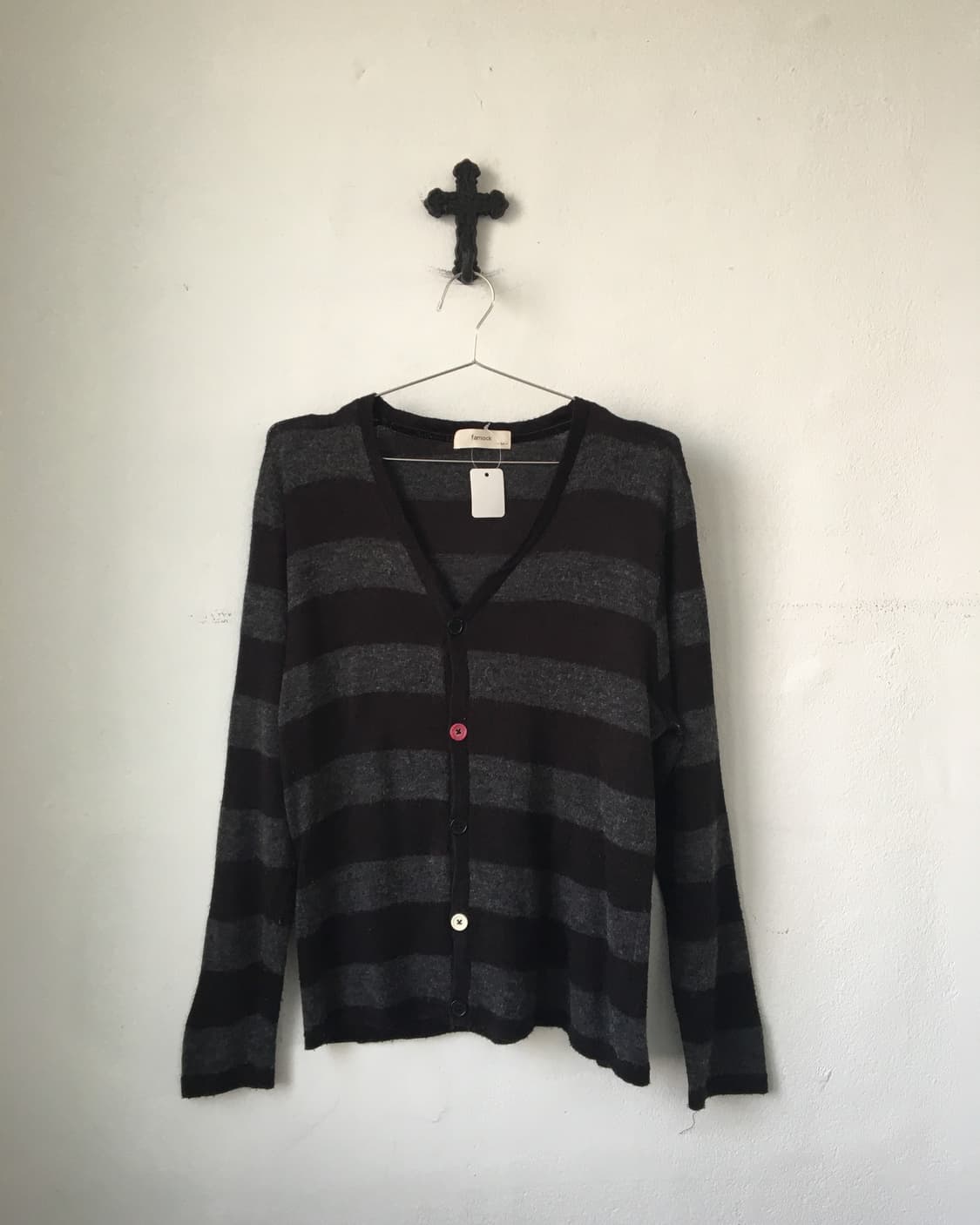 Stripe pattern knit cardigan 상품이미지2