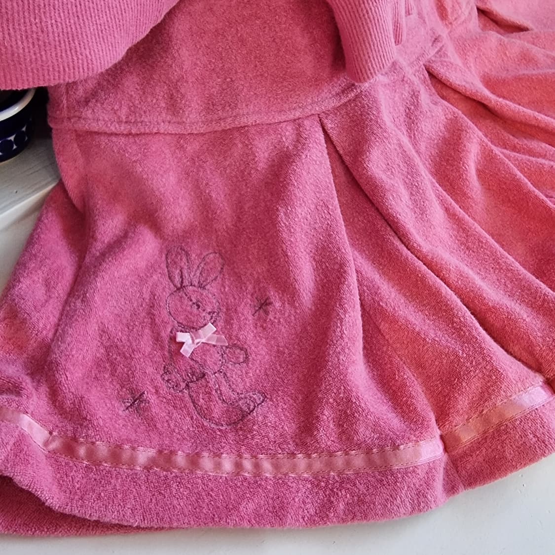 Shirley Temple 핑크 테리 후드 + 스커트 세트업 상품이미지3