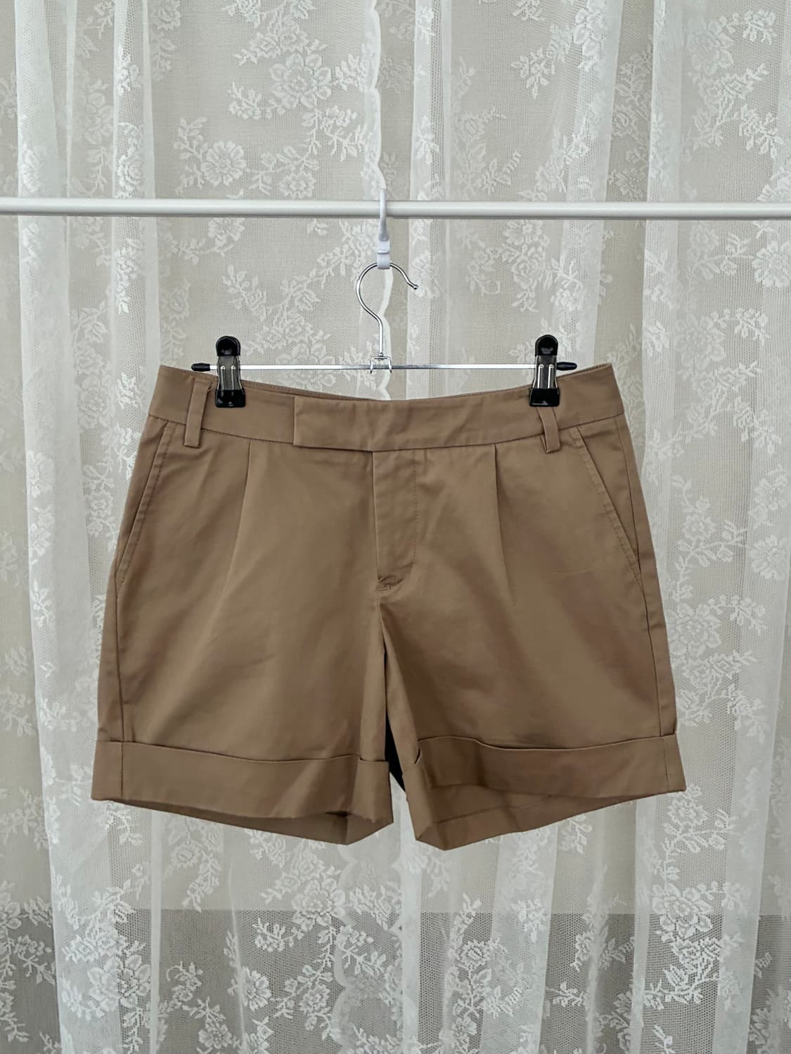 69-94) 스테파넬 핀턱 반바지 쇼츠 베이지 상품이미지1