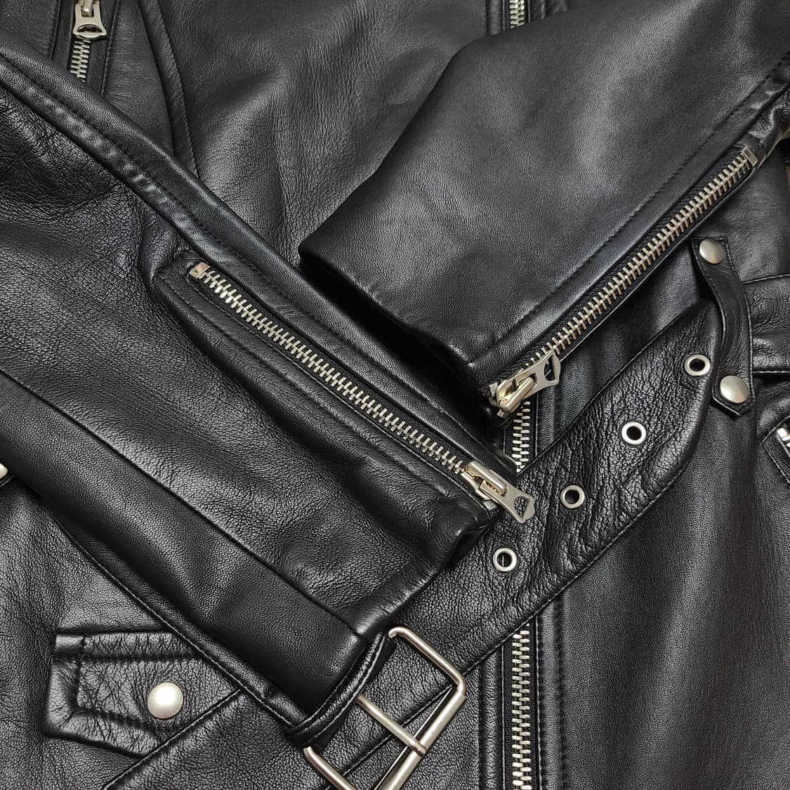 뮤제 양가죽라이더자켓 상품이미지7