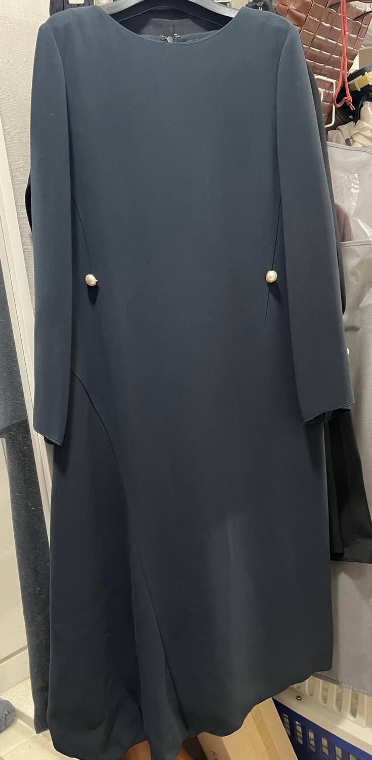 한섬 LÄTT BY T 롱 원피스 다크 그린 55사이즈 상품이미지1