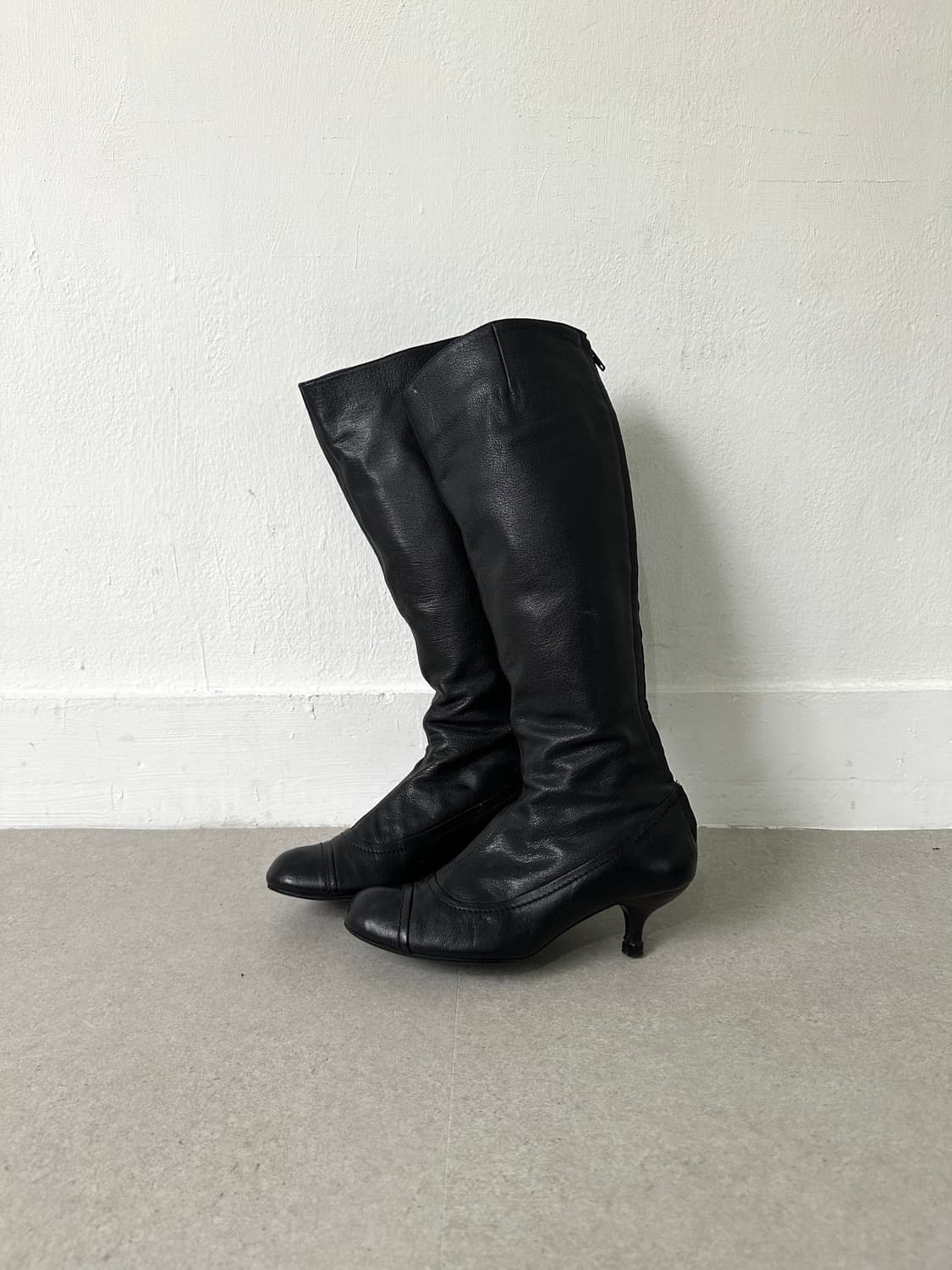 랑방 발레코어 키튼힐 레더 롱부츠 상품이미지3