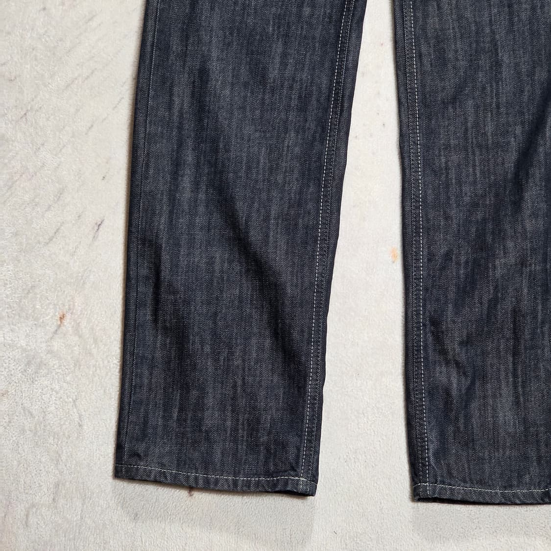 후부 자수 백포인트 진청 데님팬츠 상품이미지3