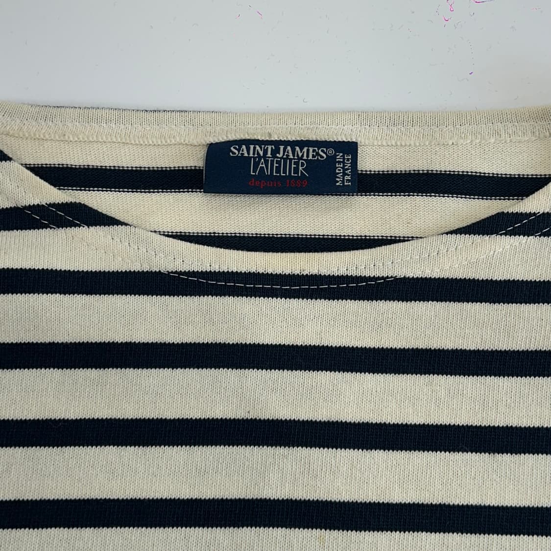 Saint james 네이비 스트라이프 패치 롱슬리브 상품이미지6