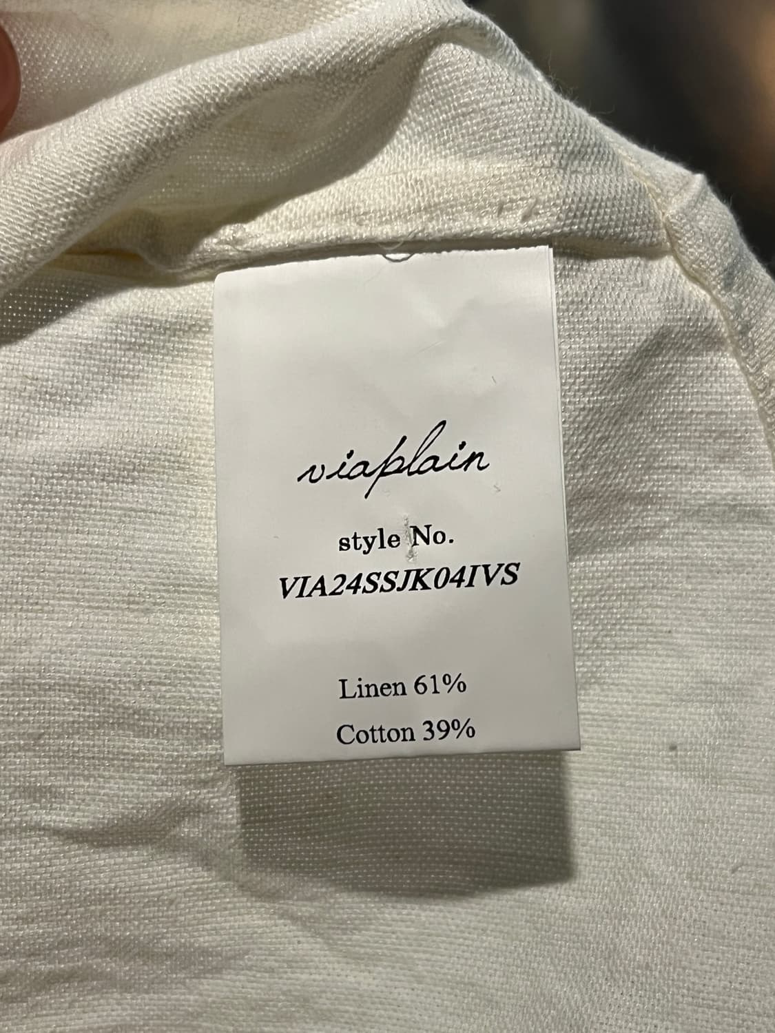 비아플레인 via dever 린넨 자켓 상품이미지3