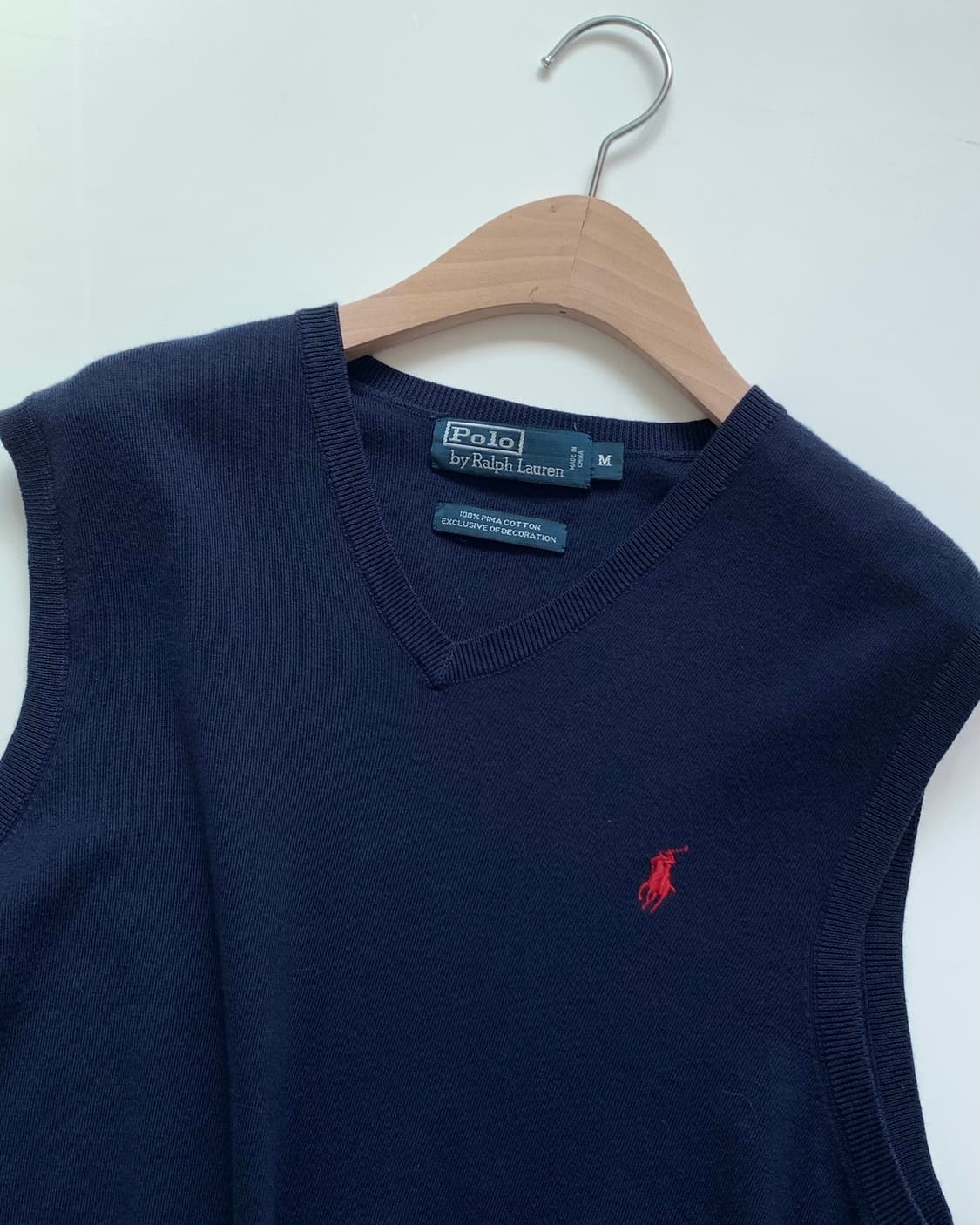 Polo 폴로 랄프로렌 네이비 피마코튼 니트베스트  상품이미지3