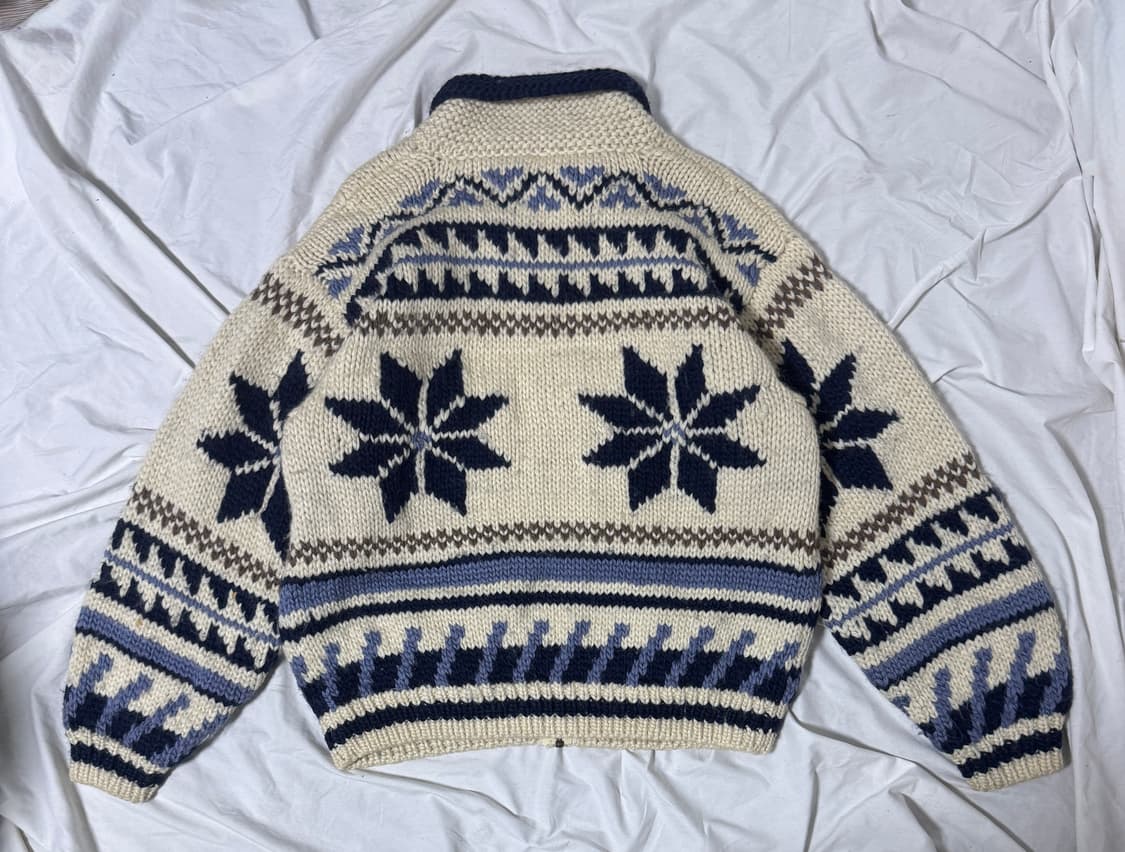 빈티지 헤비울 코위찬 니트집업 상품이미지2