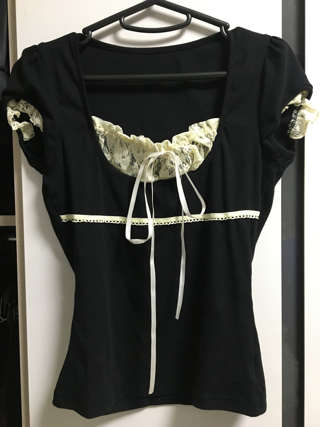 레이스 퍼프 반팔티 상품이미지1