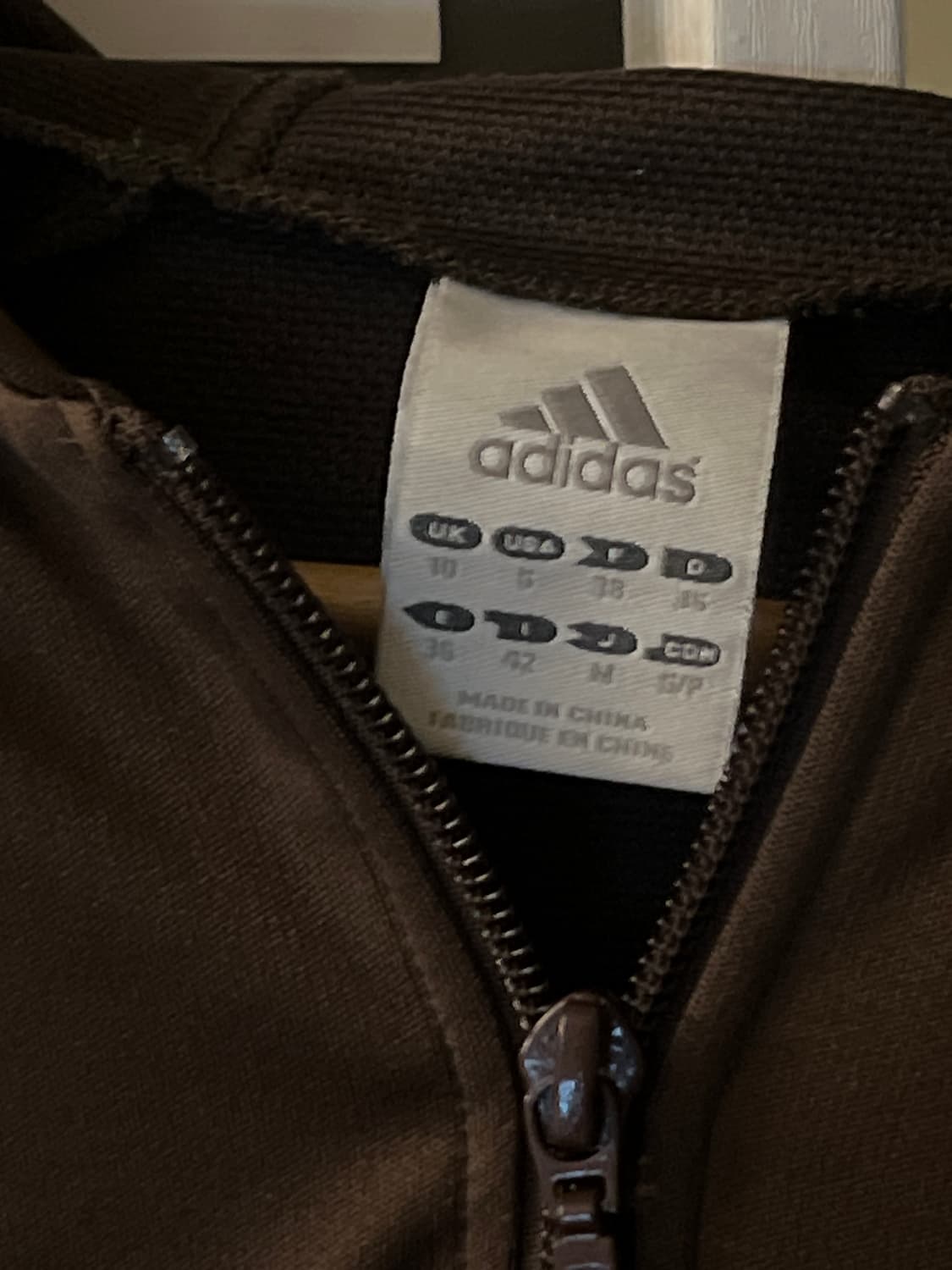 아디다스 반팔 후드 집업 브라운 S 상품이미지2