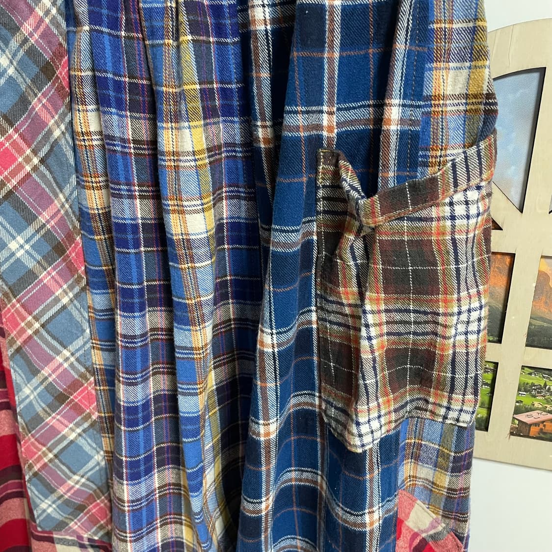 체크 패치 스커트 #롱스커트 #패치워크 상품이미지6