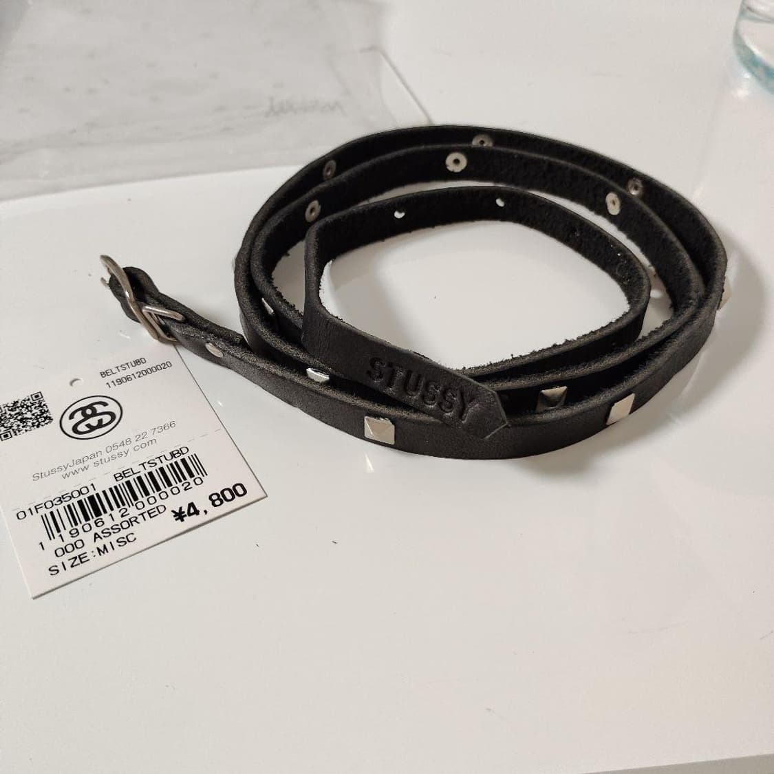 00s 올드 스투시 스터드 레더 벨트 상품이미지1