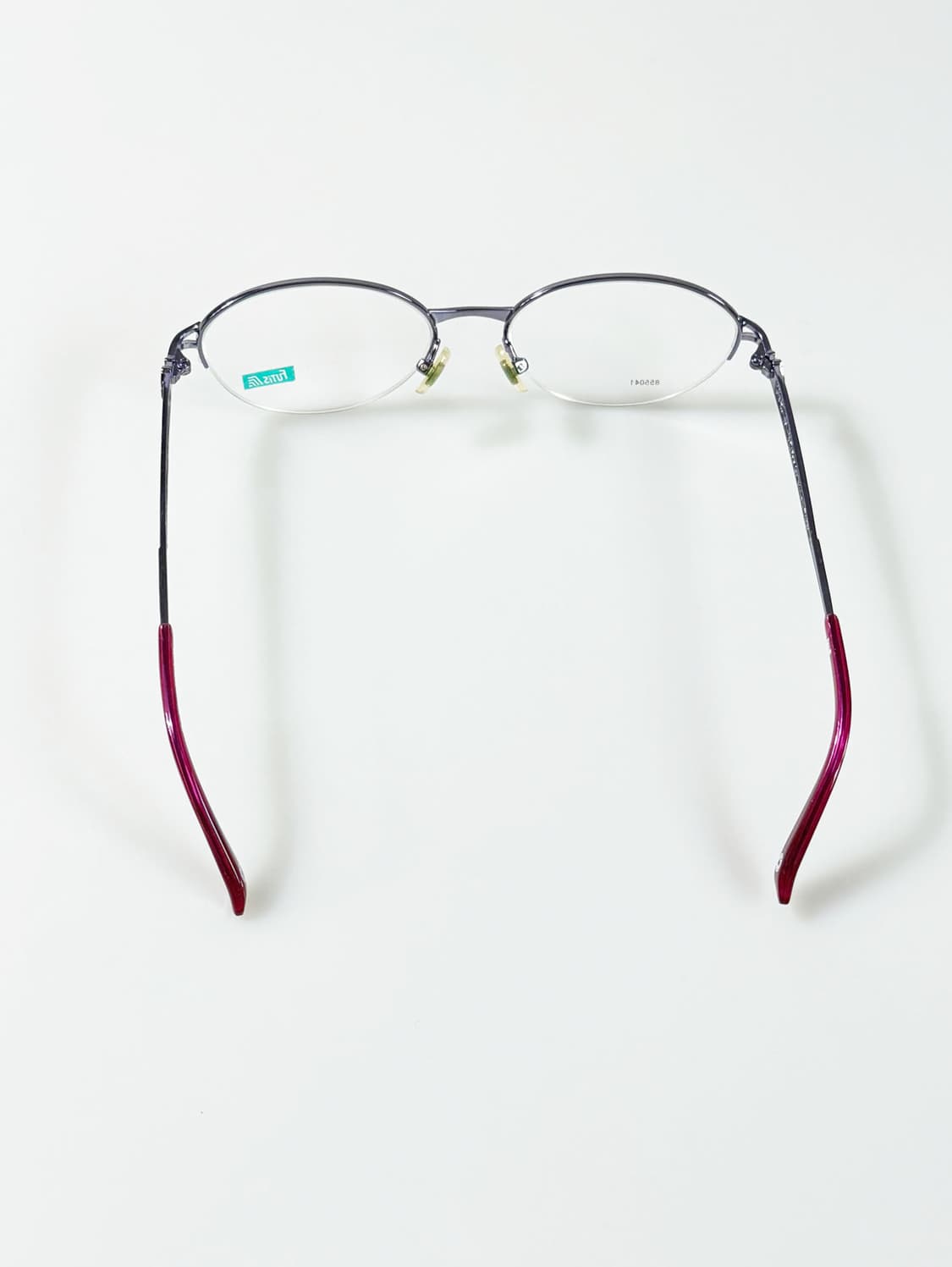 90s FUTIS 바이올렛 오벌 메탈 반무테 빈티지 안경 상품이미지5