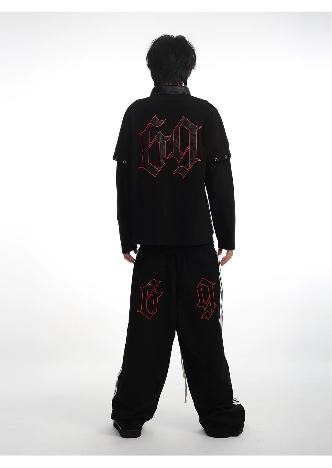 Xx Devil Barcode Wide Sagging SweatPants 상품이미지6