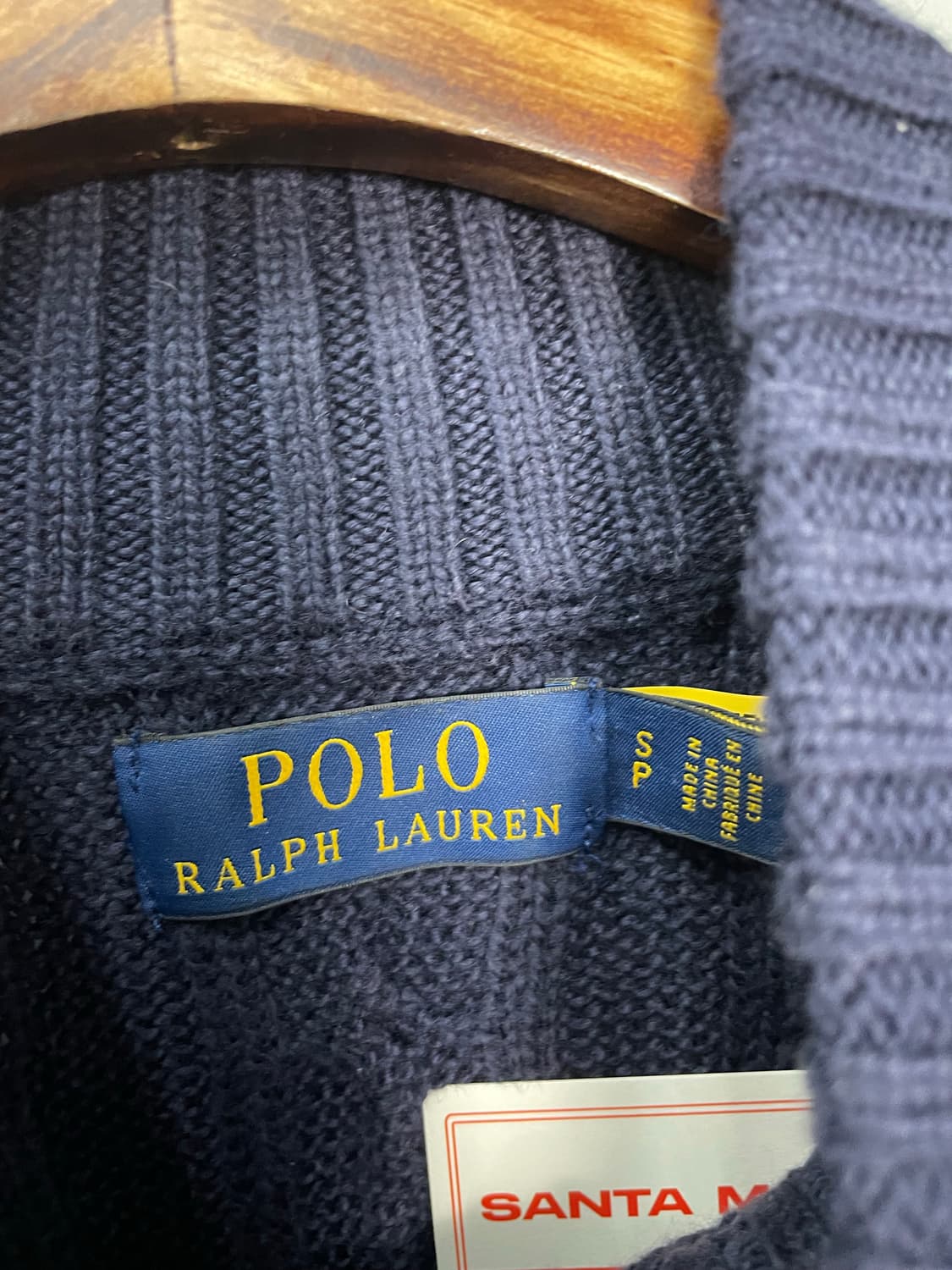 폴로 랄프로렌 네이비 반집업 니트 H1896 상품이미지5