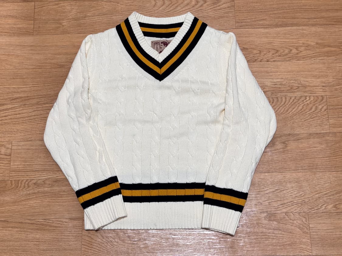 리넥츠 케이블 니트 코튼 크리켓 스웨터 상품이미지1