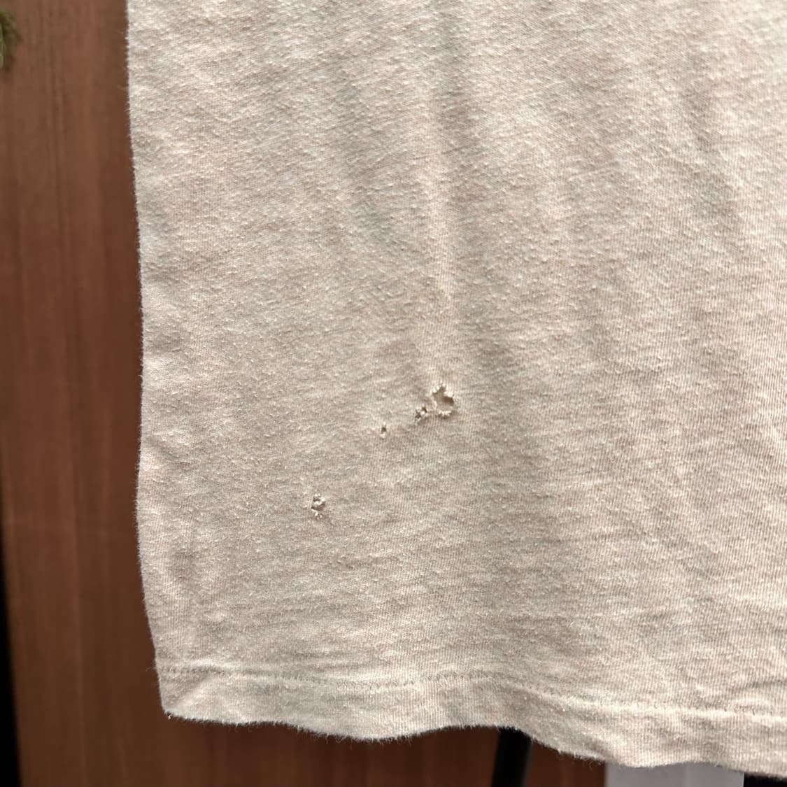 Beige Denim Patch Detail T-Shirt  상품이미지7