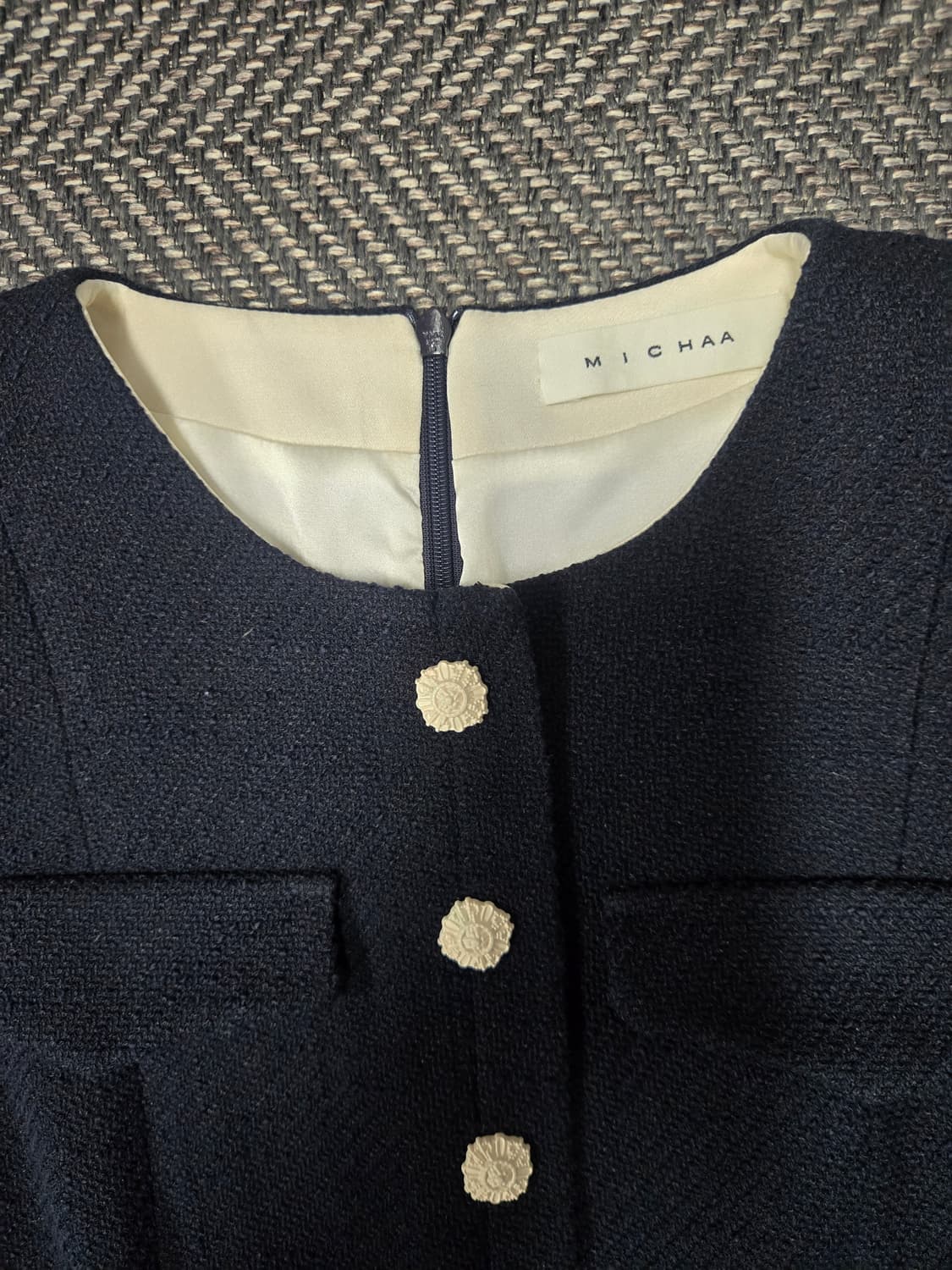 미샤 MICHAA 네이비 롱 원피스 상품이미지3